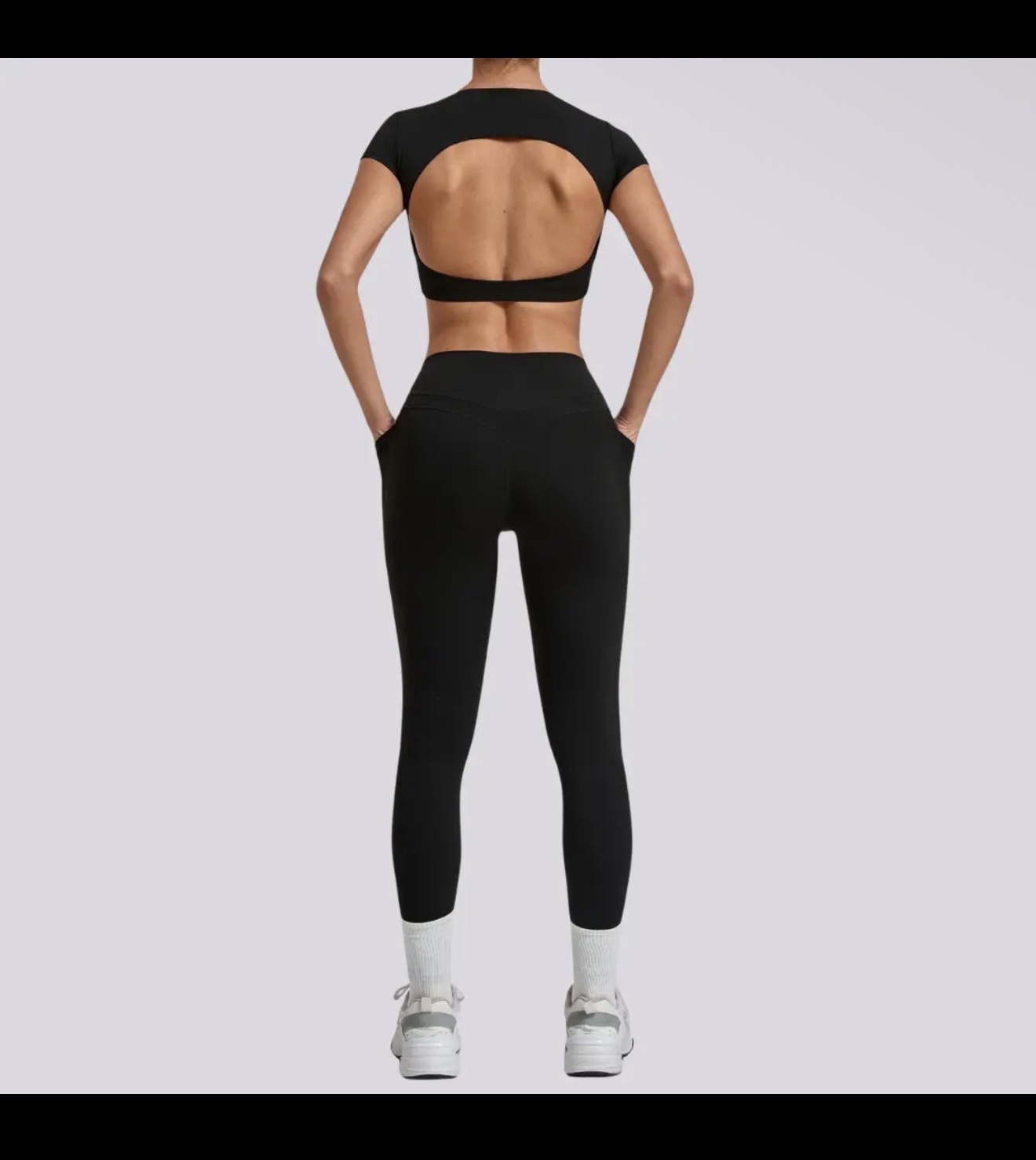 Cut-Out Crop Tee & Legging Set